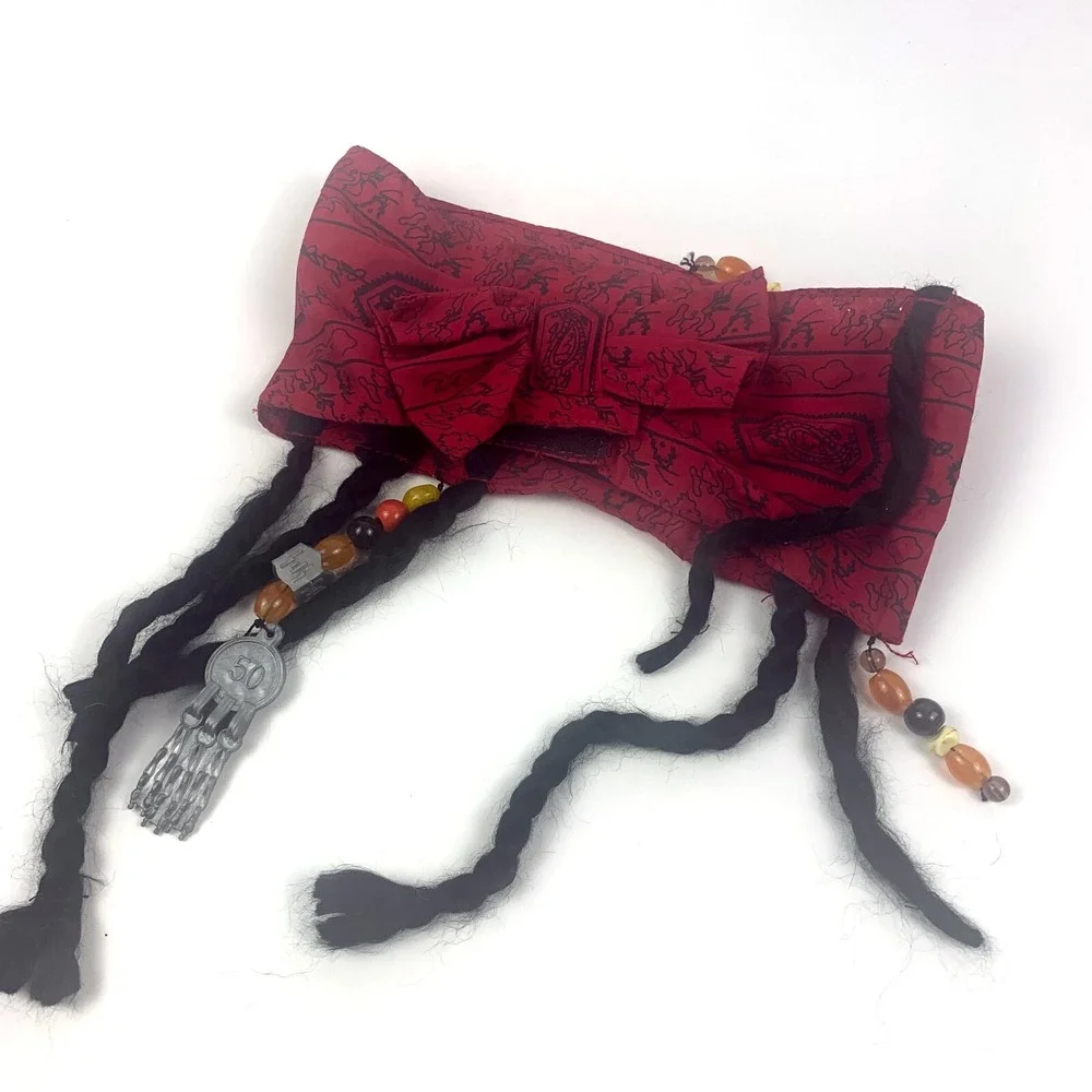 VTG Disney Pirates of the Caribbean Dead Mans Chest Head Band‎ Youth Beads Coins